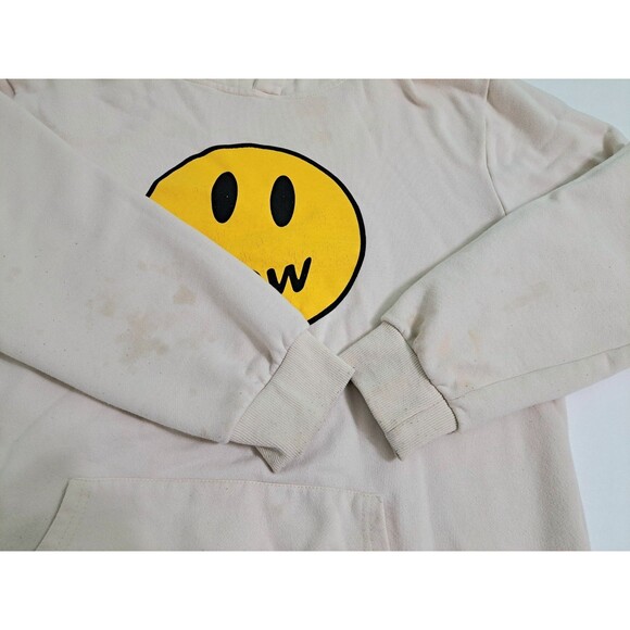 Drew House Mascot Smiley Hoodie Sweatshirt Pullover Large Beige Tan Cream - Picture 3 of 11